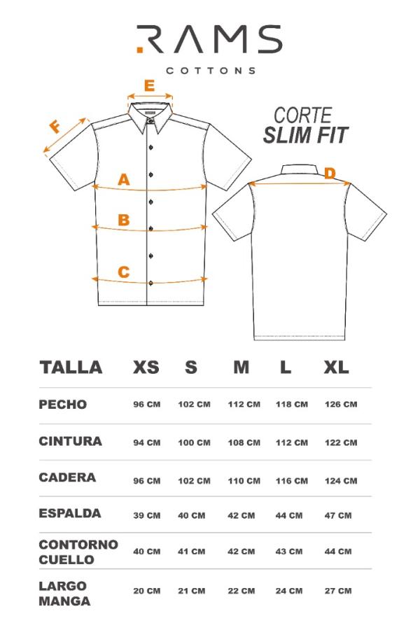 Camisa Manga Corta Azul Jaspe Slim Fit Con Bolsa Semi Oculta Para Hombre